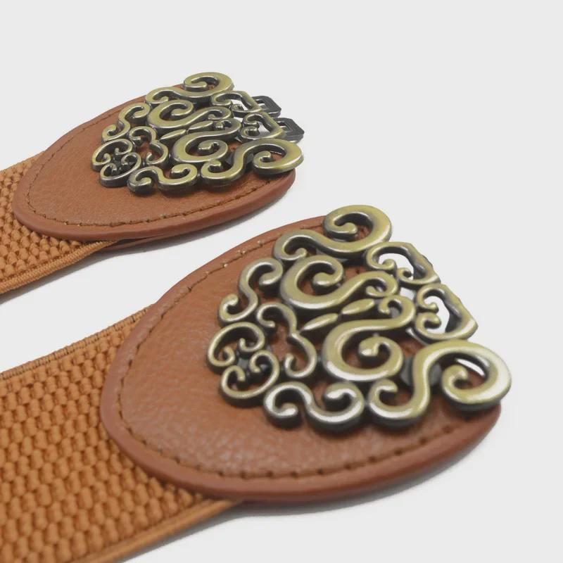 Корейский женский эластичный узкий пояс черного цвета - модный декоративный аксессуар для платья