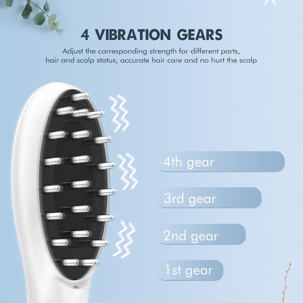Electric EMS Micro-current Massager High Frequency Vibration Massage Comb