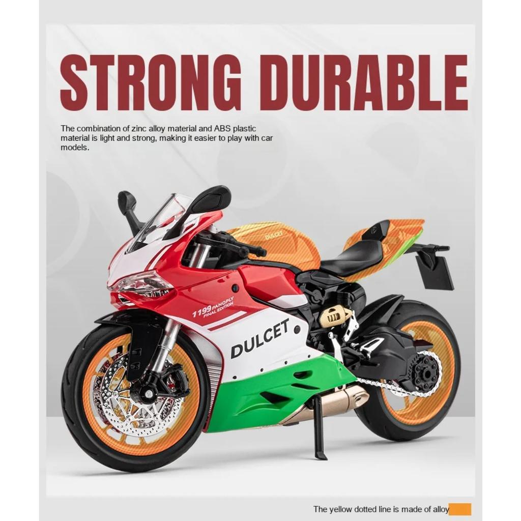 1/12 Metal Die Cast Ducati 1199 Panigale S Motorcycle Model with Display Base Collection Home Ornament Boy Gift