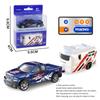 Remote Control Small Car, 1:64 Scale Off-Road RC Car, USB Rechargeable 2.4GHZ Three Speed Indoor Alloy Vehicle (8801B With Trailer)