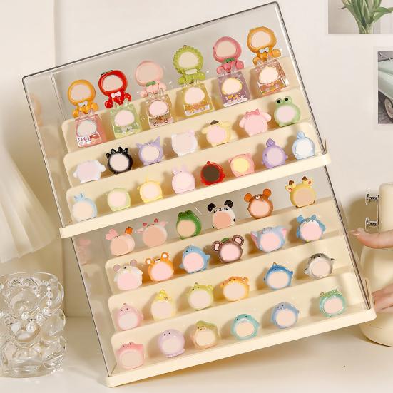 Dustproof Display Box Storage Cabinet Compact Design Versatile Use Figurines Showcase Transparent Organizer