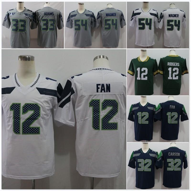 Seattle Seahawks Retro Embroidered Football Jersey Training Tee Men Women Lightweight Cotton Sportswear