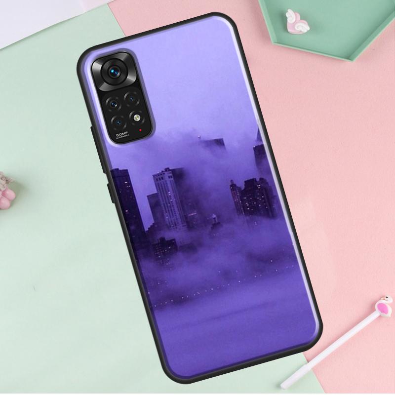 Фиолетовый эстетический чехол для Redmi Note 12 Pro Plus для Redmi Note 10 8 9 11 Pro 12S 11S 10S 9S 9C 10C 12C чехол