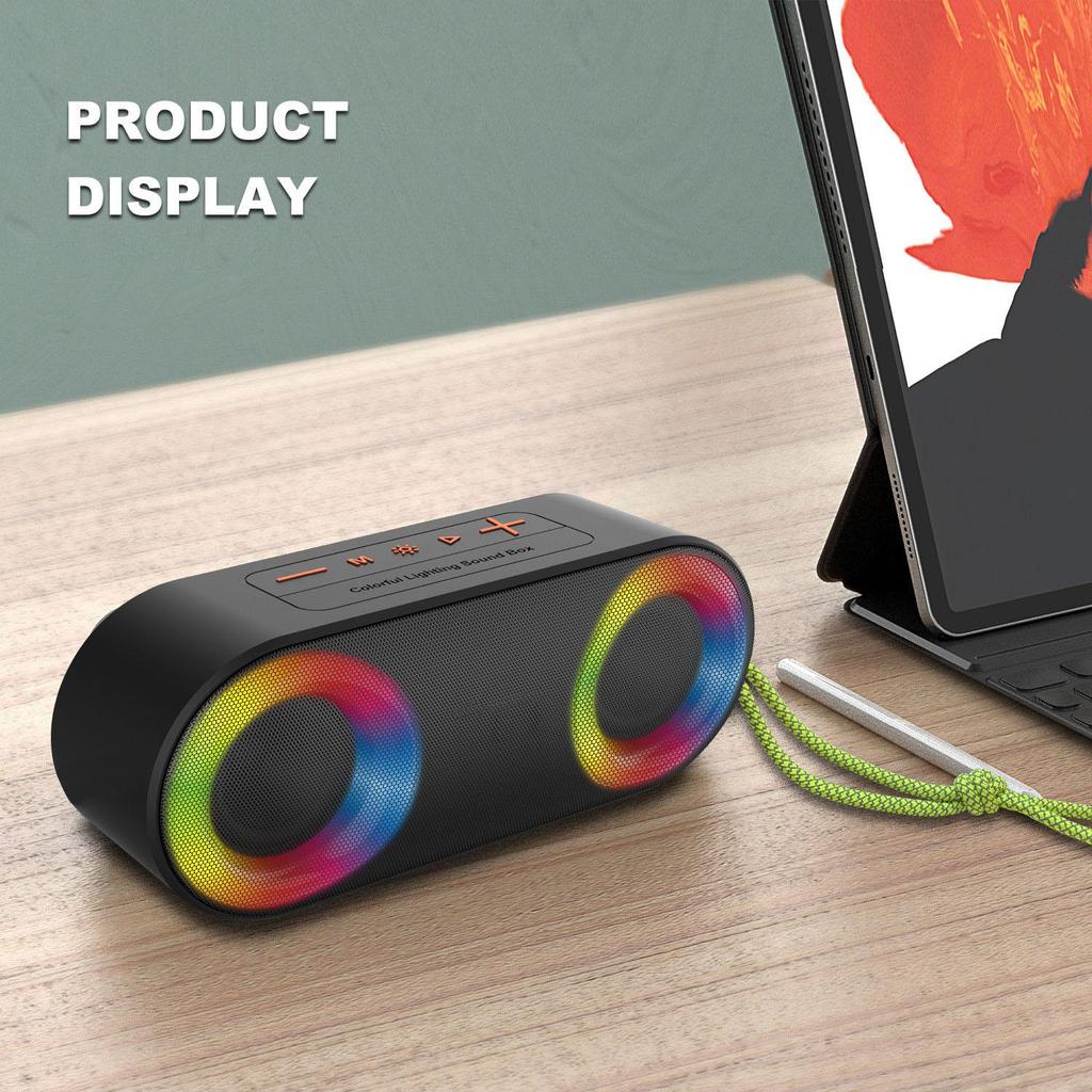 TOPROAD Водонепроницаемые Bluetooth-колонки IP65 Портативные беспроводные стерео бас-бумбокс сабвуфер Поддержка колонки FM-радио светодиодные RGB-подсветки