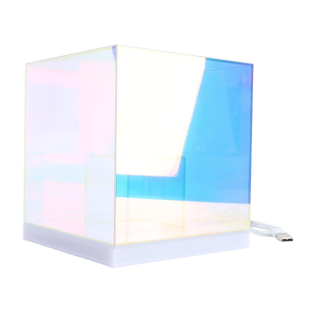 3D Cube LED Настольная лампа RGB Цветная Прозрачная Современная USB Квадратная Настольная Лампа Ночник для Спальни Гостиной