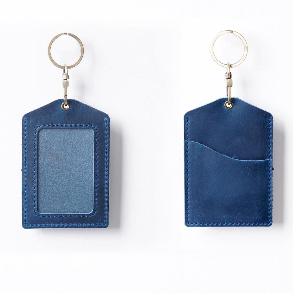 Leather ID Holder & Badge Protector for Work, Student, and Campus Access