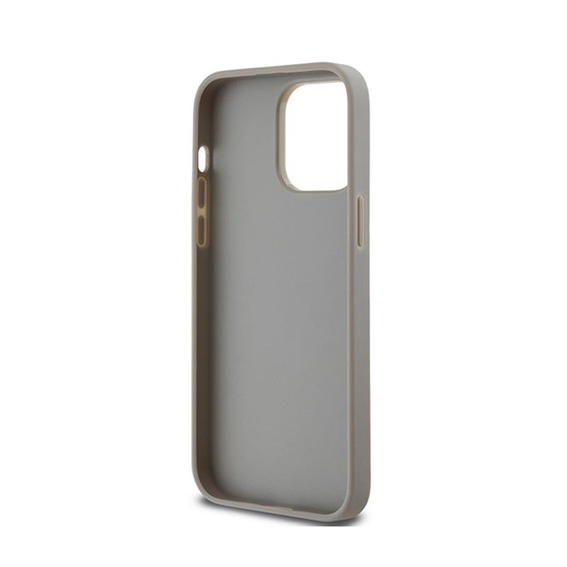 Dkny Leather Mono Stripe & Metal Logo - Etui Iphone 14 Pro Max (Beżowy)