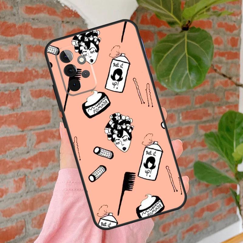 Парикмахерская Расческа Салон Красоты Чехол для Телефона Для Samsung Galaxy A15 A25 A55 A54 A34 A14 A35 A52 A32 A12 A51 A71 A13 A33 A53