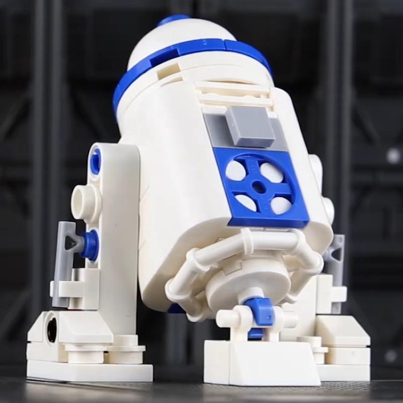 Нетоксичный Конструктор Космический Робот-102 детали 3D STEM Игрушки Для Детей Возраст 6-12 Стиль R2D2 DIY Образовательный Подарок На День Рождения Рождество