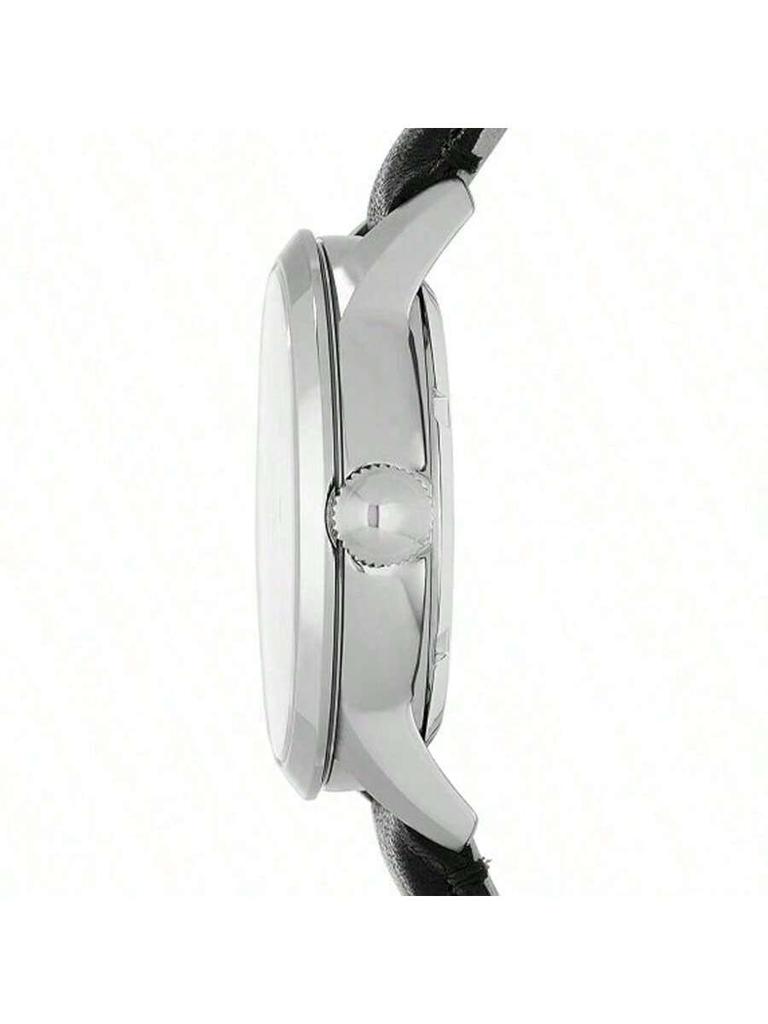 Fossil Мужские кварцевые часы с тремя стрелками, кожаный ремешок, корпус из нержавеющей стали/устойчивое к царапинам стекло ME3085