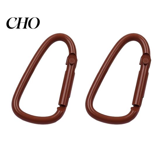 Spring Buckle Carabiner 2Pcs Lightweight Alloy Keychain Clip Easy One-Handed D-Shaped Hook Outdoor Travel Bag Pendant DIY Jewelry Accessory