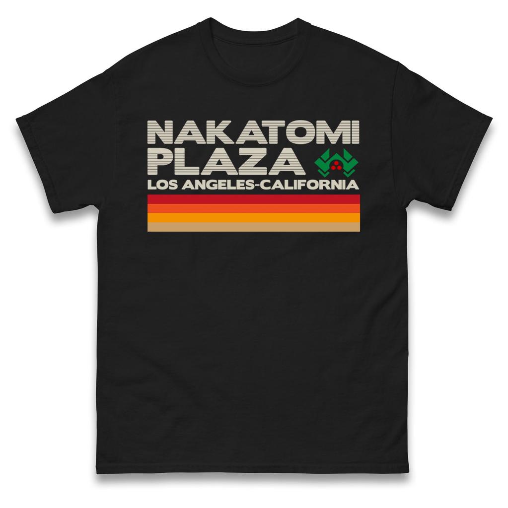 Nakatomi Plaza Los Angeles California Vintage Mens T Shirt Womens Tops Tees