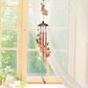 Indoor Wind Chime Vintage Wind Chime with 4 Metal Tubes S-shaped Hook for Garden Patio Outdoor Decor Rooster Dog Cat Bell