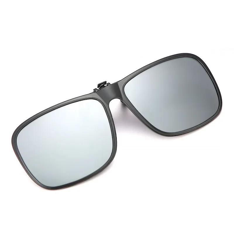 New Retro Clip-On Sunglasses TR90 Night Vision Driving Sunglasses with Sunshade Lens Stylish Eyewear