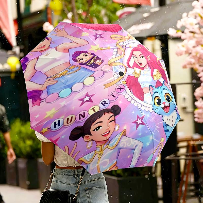 Girl group Print Umbrella Automatic Opening/ Closing - Portable Foldable Design - Daily use for Travel/Outdoor - Gift for Birthday