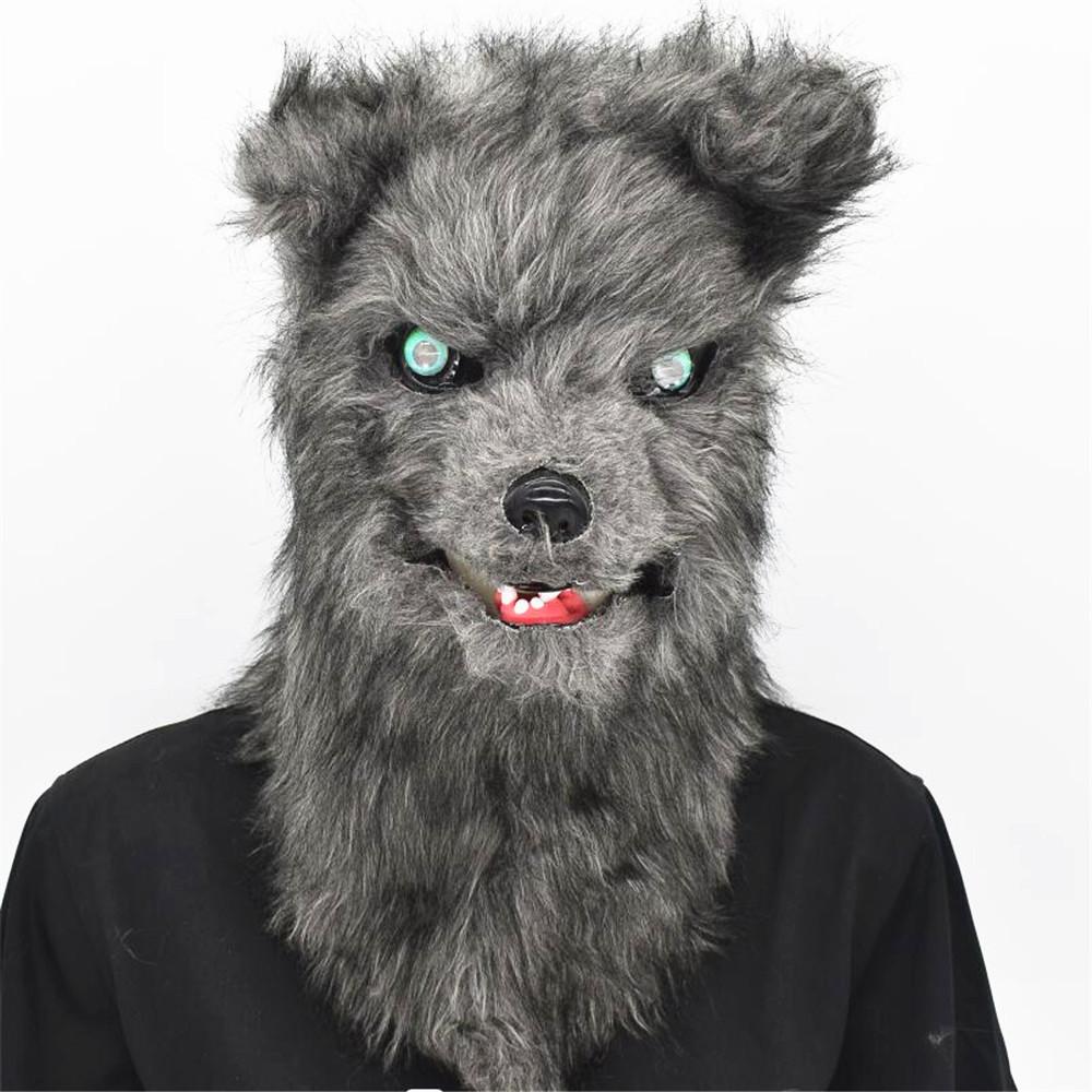 Плюшевая маска лисы. Маски с открыванием рта — забавные капюшоны для праздничных вечеринок.