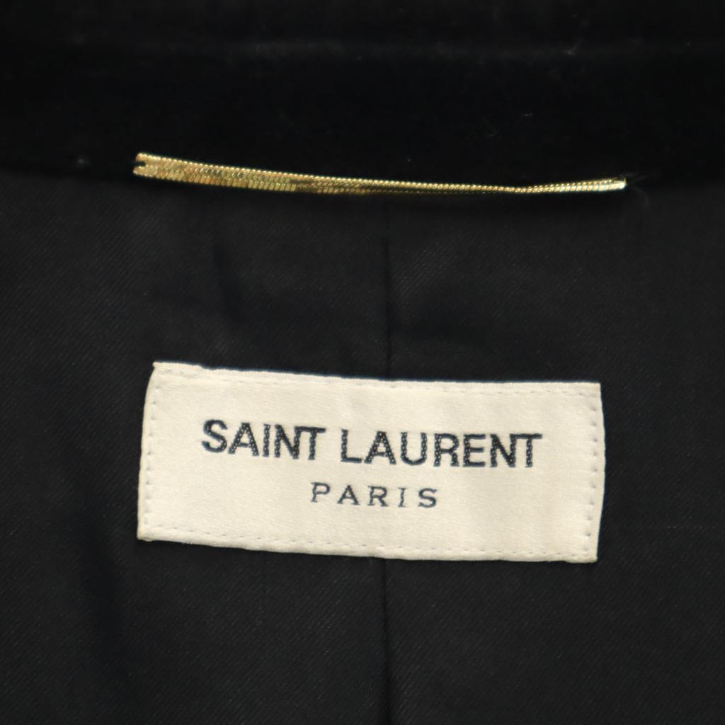 Saint Laurent Итальянский шелковый приталенный жакет F34 черный Женский Б/У