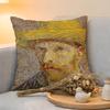 Cushion Cover  Linen  SkinFriendly Soft Decorative Case for Sofa Home Decor Van Gogh Starry Sky Oil Painting Pillow cover