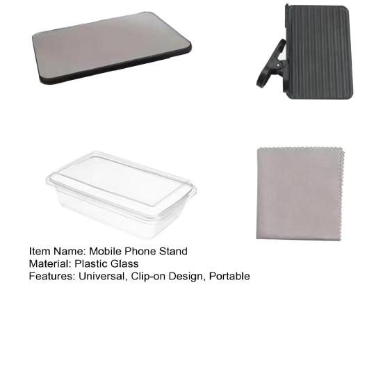 Reflection Photo Mirror for Smartphones Universal Clip-on Glass Lens Adjustable Glass Vertical Clip On Selfie Mirror for Travel & Selfie Photography