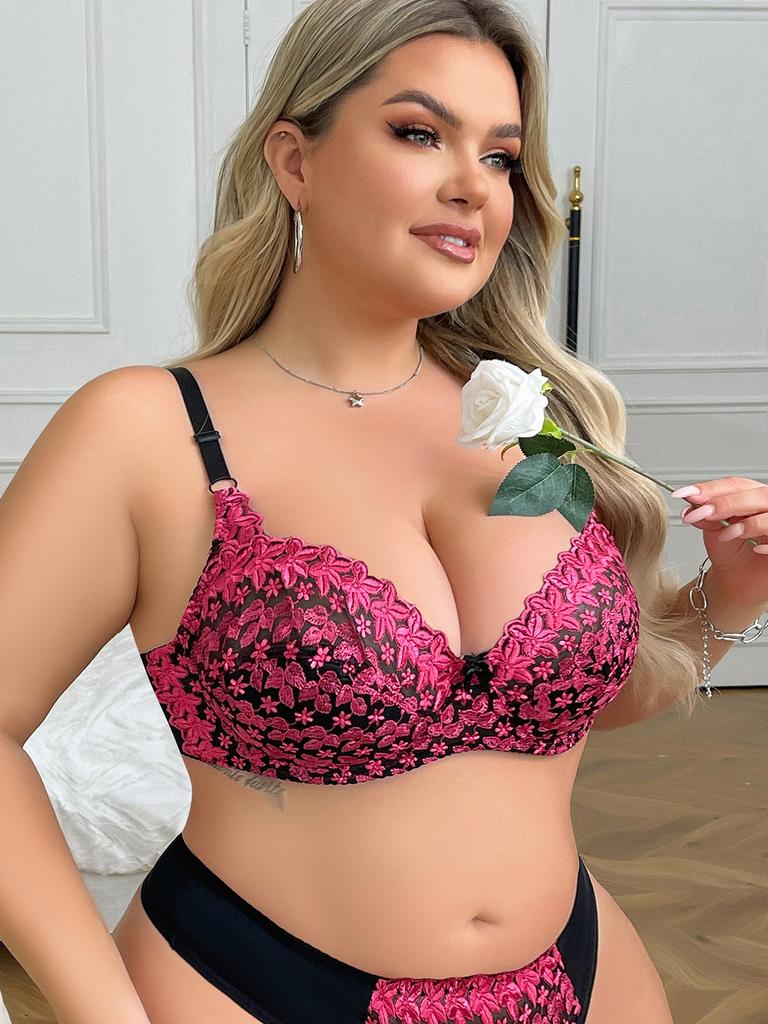 Julexy New Arrivals Women Bra Lace Hollow Out Underwear Women Embroidery Plus Size D Cup Lingerie Bra