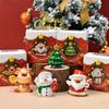 Christmas Decorations Resin Miniature Figurines Mini  Santa Claus Snowman Xmas Tree For Xmas Goodie Bag Fillers Party Favors