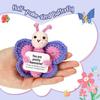 Positive Energy Butterfly Hug Pocket Mini Handmade Plush Wool Knitting Doll With Card Funny Christams Gift Home Room Decoration