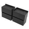 4 шт. Подставки для мебели Черные Увеличенные Расширенные Прямоугольные Резиновые 3 дюйма Коврики для ножек мебели для дома