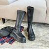Winter Chunky Platform Heels Long Boots Round Toe Zipper Thick Sole Ladies Fashion Winter Women's High Boots Women Shoes