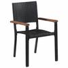 VidaXL Mobilier d'extérieur 7 pcs Résine tressée et bois d'acacia Noir
