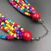 Ожерелье с подвесками, разноцветные бусины, модный предмет, модное многоцветное ожерелье из деревянных бусин, аксессуары для вечеринок