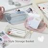 Metal Organizer Basket INS Make Up Sorting Holder New Storage Basket  Desktop