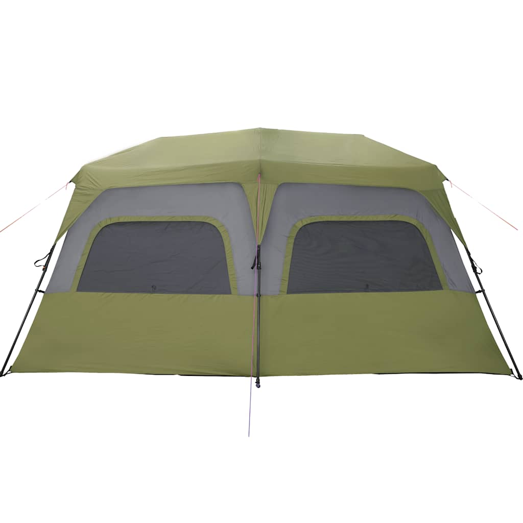 Family Tent for 10 People Green Quick Release Waterproof