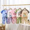Children's Cotton Short-sleeved Summer Boys Casual Pajamas Girls Suit