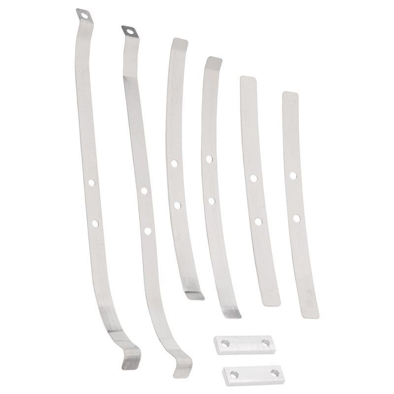 A60durable-Stainless Steel Upgrade Rear Axle Fixed Spring Plate Kit For 1/12 MN82 LC79 RC Car Parts