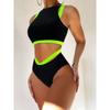 Bikini Set Two Piece Swimsuit Women With Sports Swimwear Female Bathing Swimming Suit Beach Wear Summer