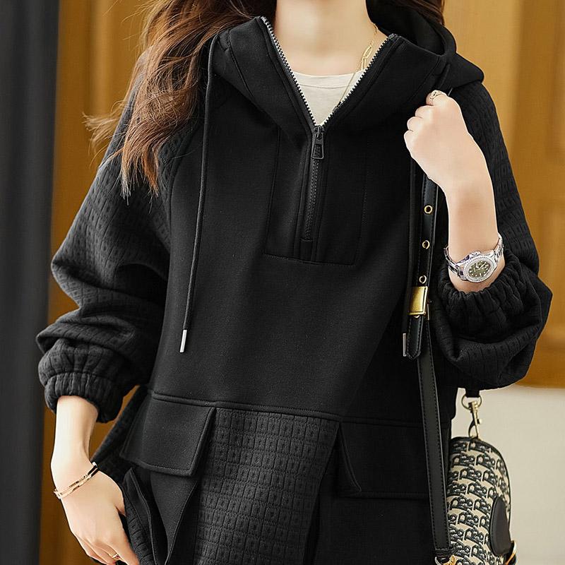 Hoodies Woman Clothing Plain Top with Zipper Brown Full Zip Up Hooded Women's Sweatshirt Dropshiping Basic Trend Aesthetic