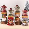 Рождественский мешок для винной бутылки украшение Санта Клаус вечеринка шампанское красное вино льняной чехол ресторан отель украшение столовой посуды
