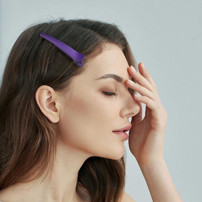 12 шт. профессиональных салонных матовых цветных заколок для волос, зажимы для волос в форме утконоса, инструменты для укладки, большие пластиковые заколки для волос в форме крокодила