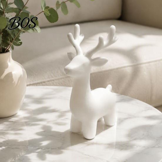Contemporary Interior Art 3D Printed Elk Statue, Minimalist Nordic Style Figurine, Versatile Office Desk Decor Modern Decorative Animal Ornament