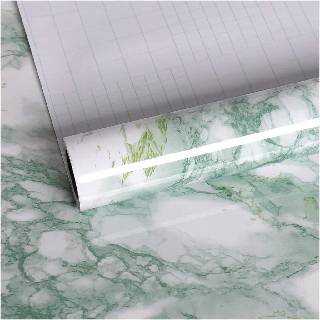 Self Adhesive Waterproof Marble Wallpaper Vinyl Film Wall Stickers Bathroom Kitchen Cupboard Room Decoration Sticky Paper Decal