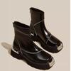 New Winter Fashionable Comfortable Elegant Women's Short Boots Round Toes Square Heels Thick Soles Heightening Fashion Boots