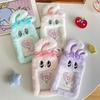 KOVOL Esther Bunny Trading Card Case, Card Holder, Keychain, Fluffy Rabbit Plush Toy, Perfect for Birthdays and Gifts (Blue)
