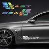2 шт. BEAST Наклейки на боковые двери автомобиля Винил для кузова, бампера, окон Декоративные наклейки в креативном спортивном крутом стиле Аксессуары для тюнинга автомобиля