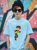 Humungousaur Ben 10 Short Sleeve Tee Kids Summer Cute Crewneck Casual Age 3-14
