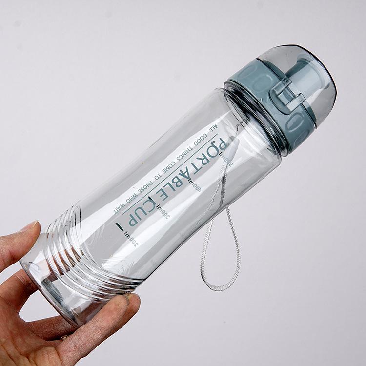 600 мл Спортивная бутылка для воды для фитнеса, без BPA, портативная уличная бутылка для воды для взрослых, походов, кемпинга, пластиковая чашка для воды, посуда для напитков