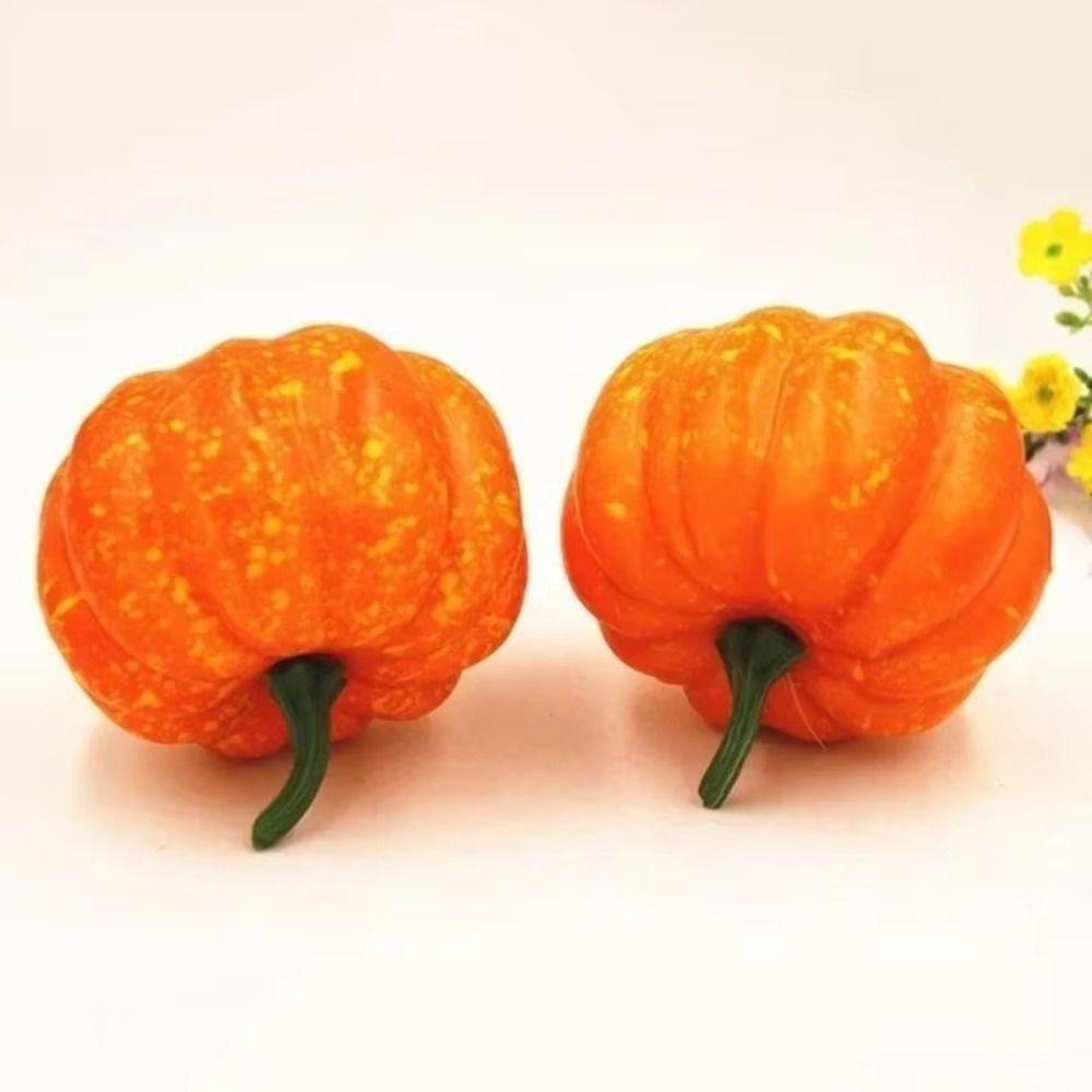5PCS Foam Artificial Pumpkin Mini Size Halloween Decorate Pumpkins Household Decoration