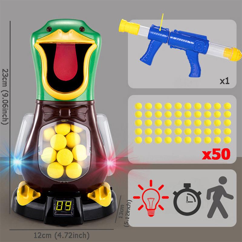 Игрушечные лошадки Hungry Shooting Duck, пистолет 98K, пневматический пистолет, мягкая пуля, забив мяч, боевые игры со светом, может ходить, пистолет, подарки для детей
