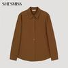 Она S miSS  Повседневная однотонная рубашка SwwSto32010 Br