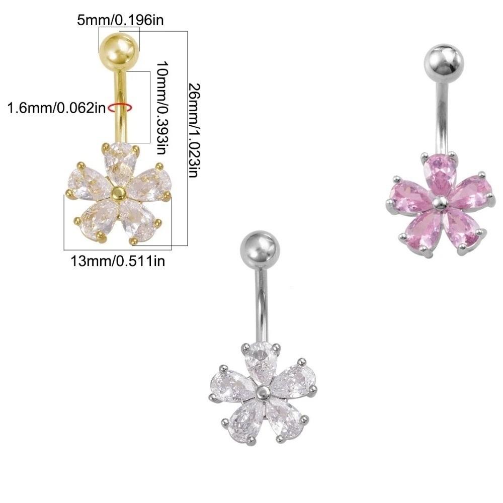 Stainless Steel Belly Button Rings Crystal Body Piercing Jewelry Navel Ring  Sexy