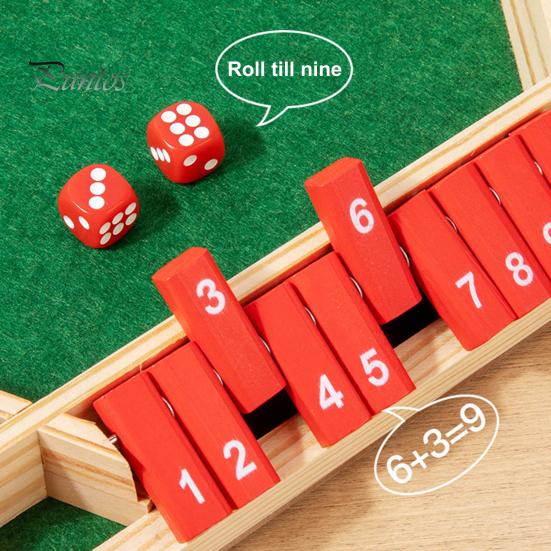 Настольная игра «Закрой коробку», 6-сторонняя образовательная математическая игра с кубиками, стратегическая игра для 6 игроков, для детей, взрослых, семейных вечеринок, интерактивная деревянная игра «Закрой коробку»